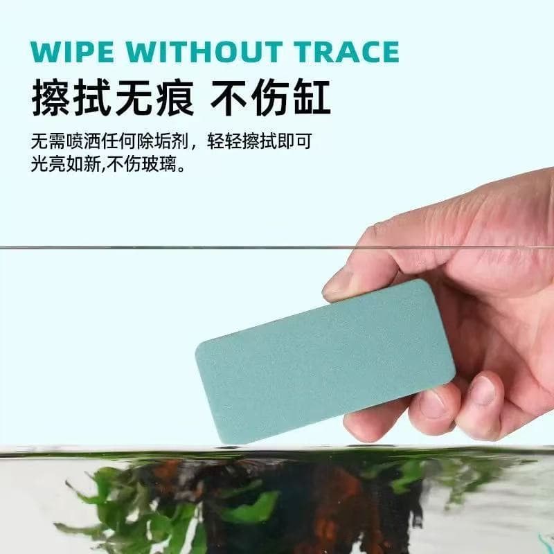 Limpeza de descalcificação de tanque de peixes, limpeza mágica, parede interna, vidro, marca de água, mancha de água, fe