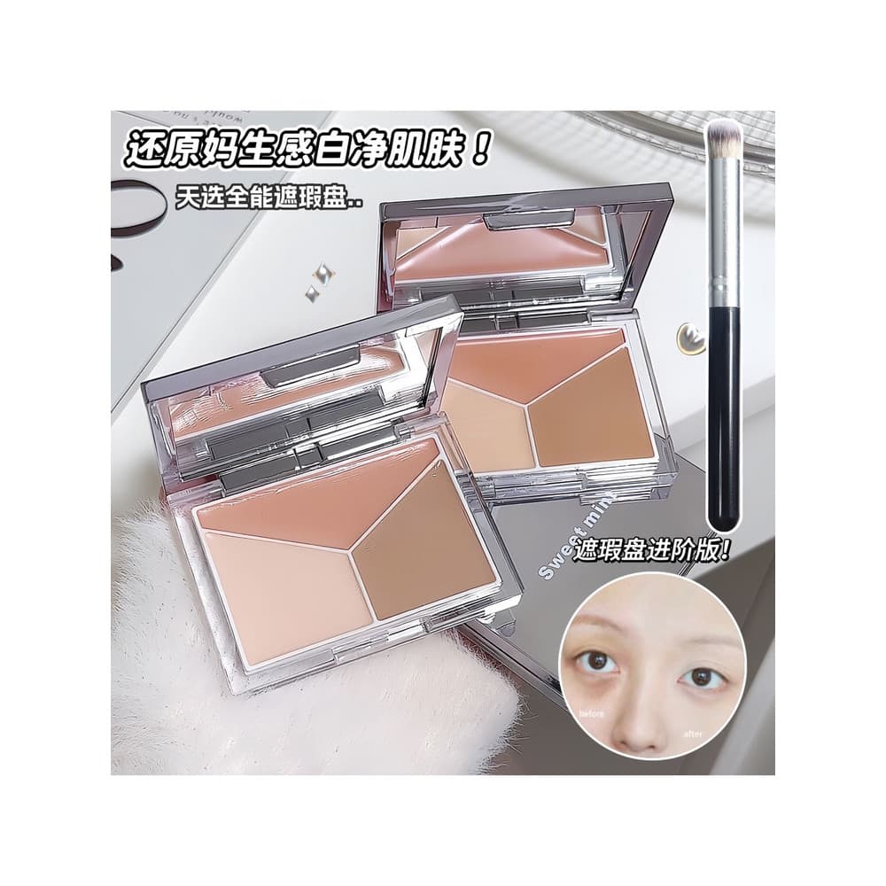 Paleta de corretivo de três cores, manchas, olheiras, marcas de Acne, iluminar o rosto, caneta corretiva poderosa, ilumi