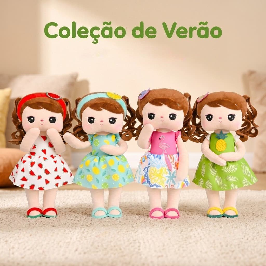 2026 Metoo Angela Hawaii Vestido Floral Princesa Boneca De Pelúcia Macia Presente Para Crianças Bebê Dormindo Brinquedos