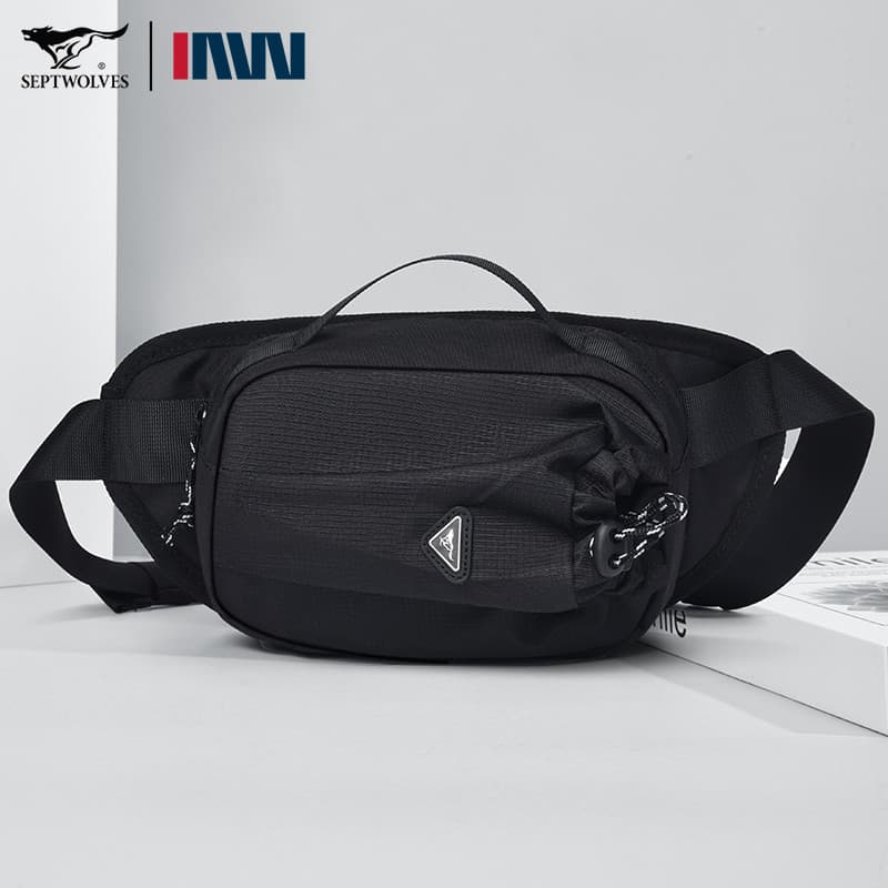 Sete lobo saco de peito cintura saco do mensageiro masculino multifuncional 2026 primavera novo estilo moda passeio port