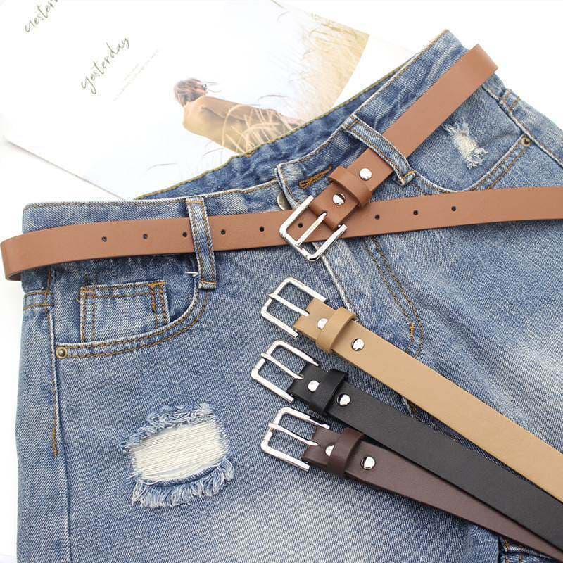 cinto feminino cinto feminino plus size Retro marrom cáqui calças cinto feminino Casual All-Match acessórios decorativos