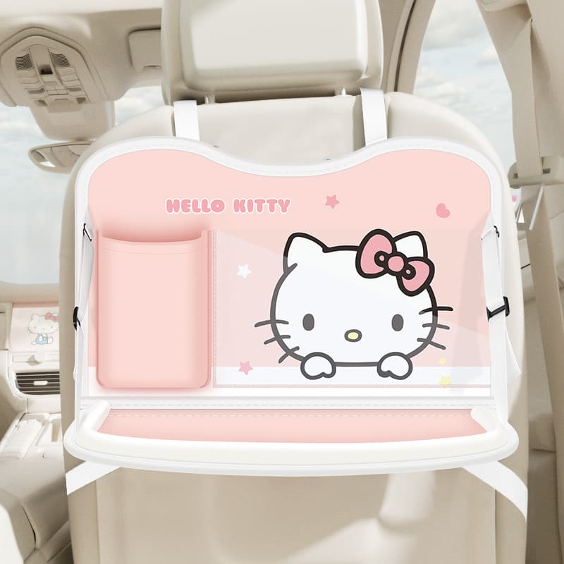 HelloKitty Bolsa de armazenamento de carro Placa de mesa fofa de desenho animado para assento de carro Bolsa de armazena