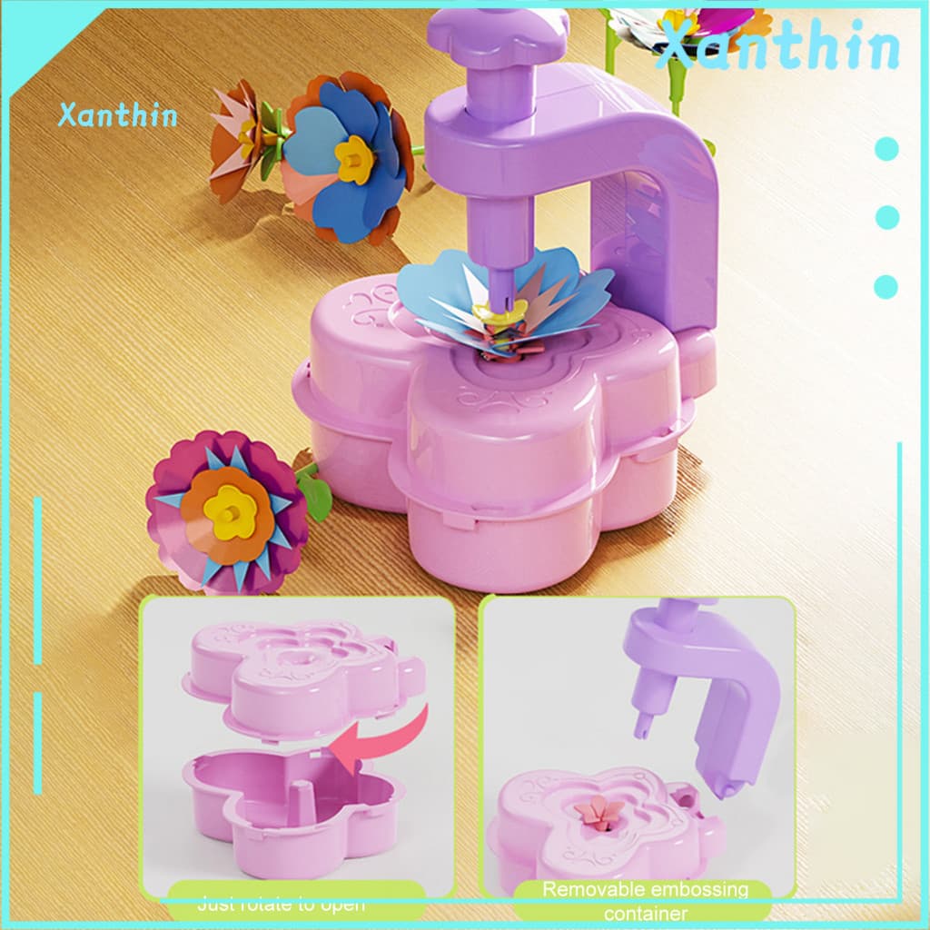 Diy Flower Bouquet Kit Toy Fabric for Kids – Colorful Handmade Floral Craft Educational Arts for Toddlers for Learning