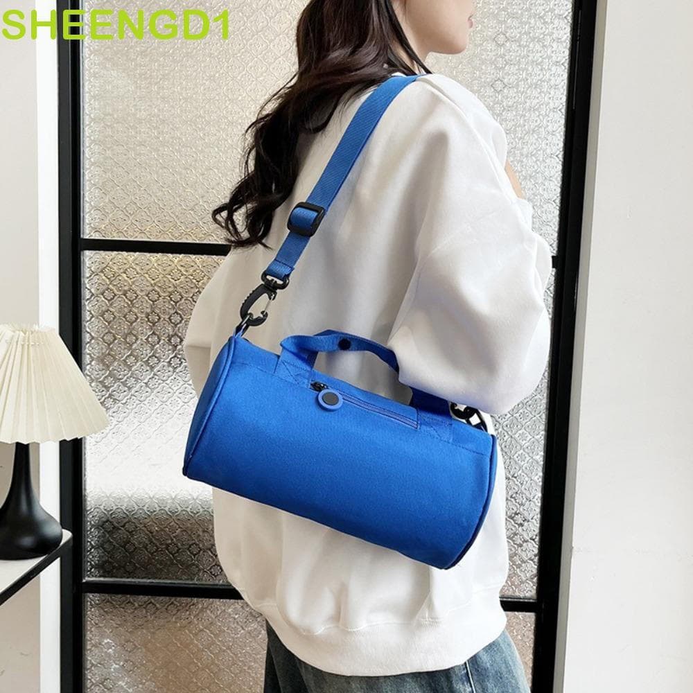 SHEENGD1 Bolsa Crossbody Feminina , De Ginástica Com Cilindro De Nylon De Um Ombro Armazenamento De Ioga Fitness De Gran