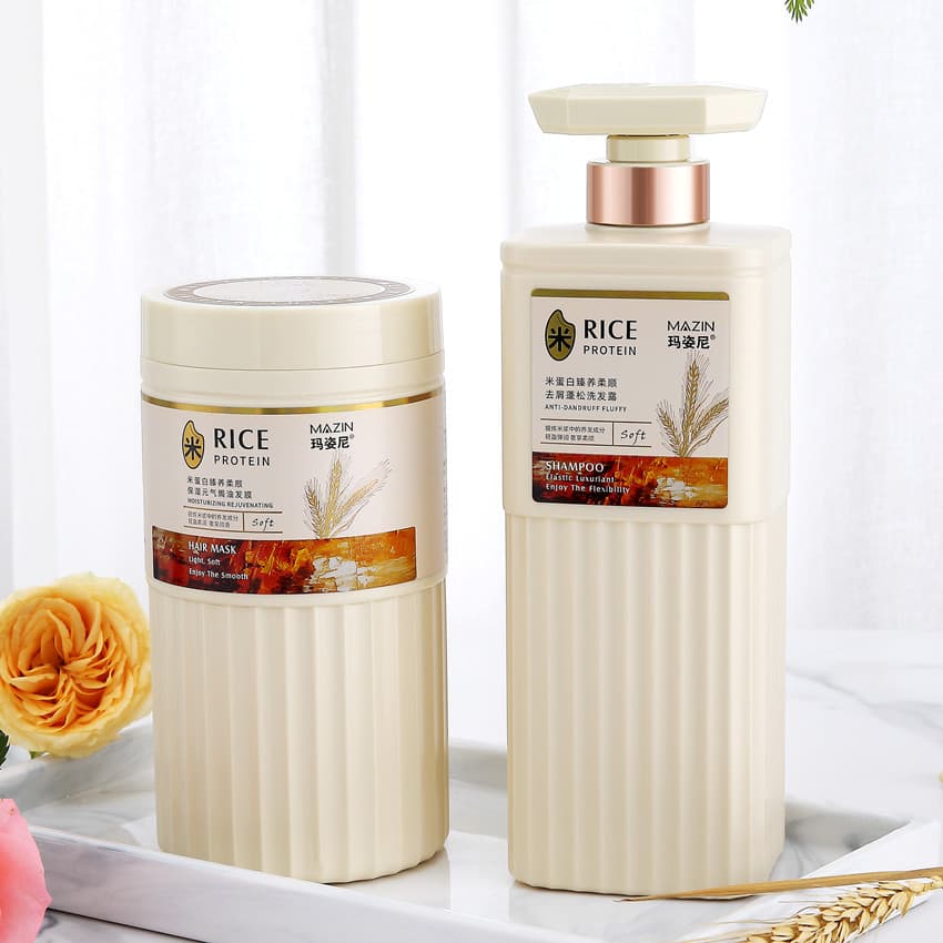 Marzinie Protein Nutritivo Macio Anticaspa Shampoo Fofo Controle de Óleo Condicionador Conjunto de Cuidados para Lavagem