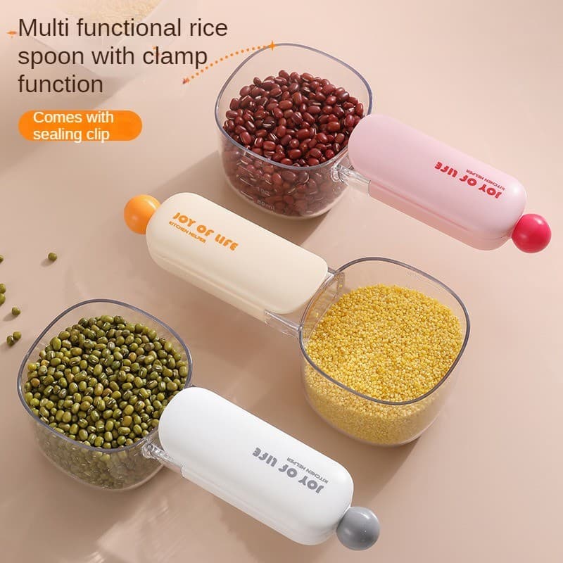 Pode Clipe Colher De Arroz Cozinha Farinha Macarrão Grande Capacidade Grãos