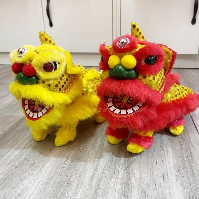 2026 ano do cavalo Festival da primavera presentes das crianças dança elétrica leão dos desenhos animados boneca leão ac