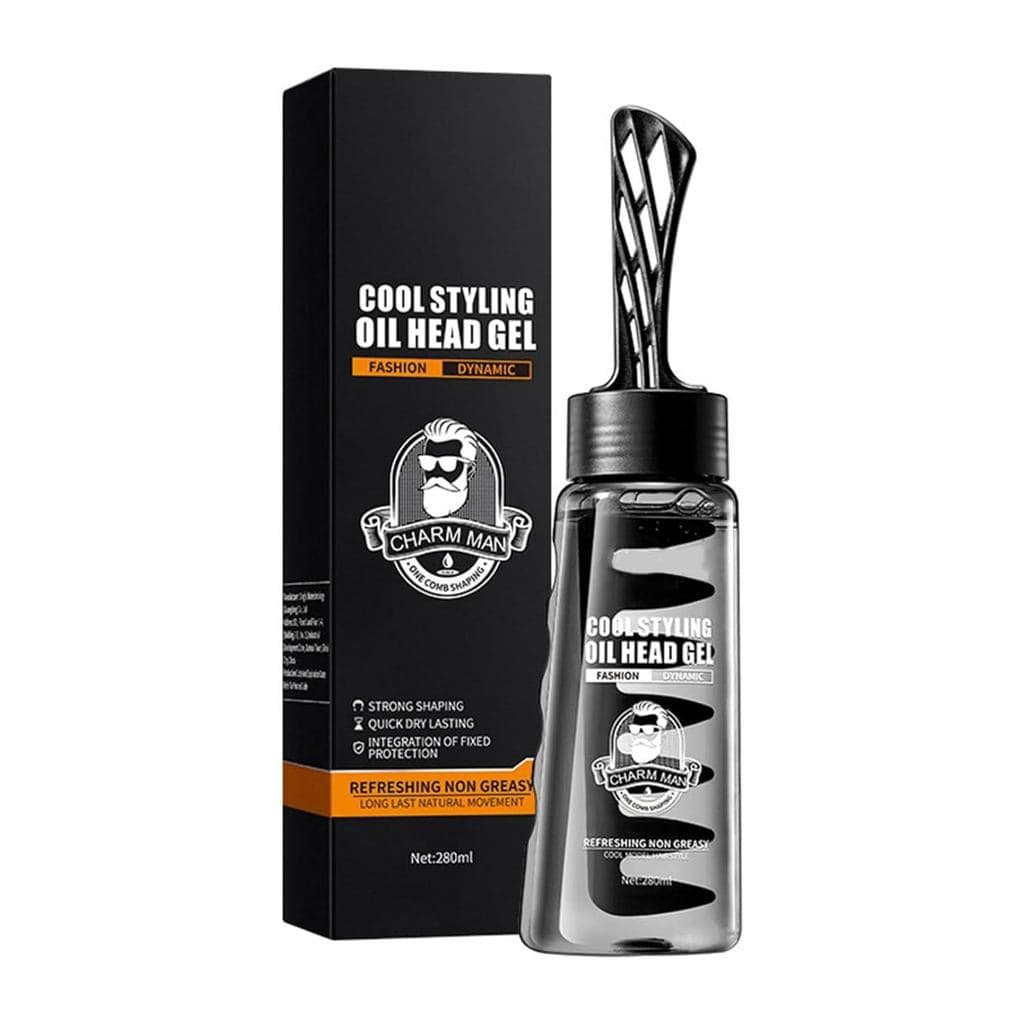 Gel Modelador de Cabelo, Gel Cera 2 em 1 com Pente, Gel para Cuidados Masculinos, Hidratante, de Longa Duração e Constru