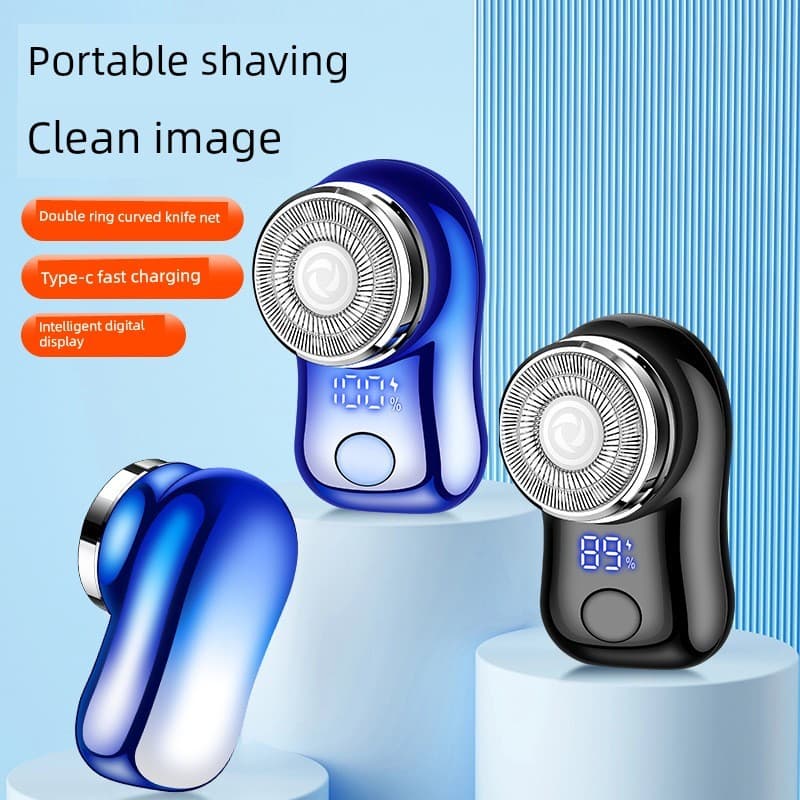 barbeador eletrico masculino Estilo japonês grande anel duplo faca Net Mini barbeador elétrico masculino pequeno canhão