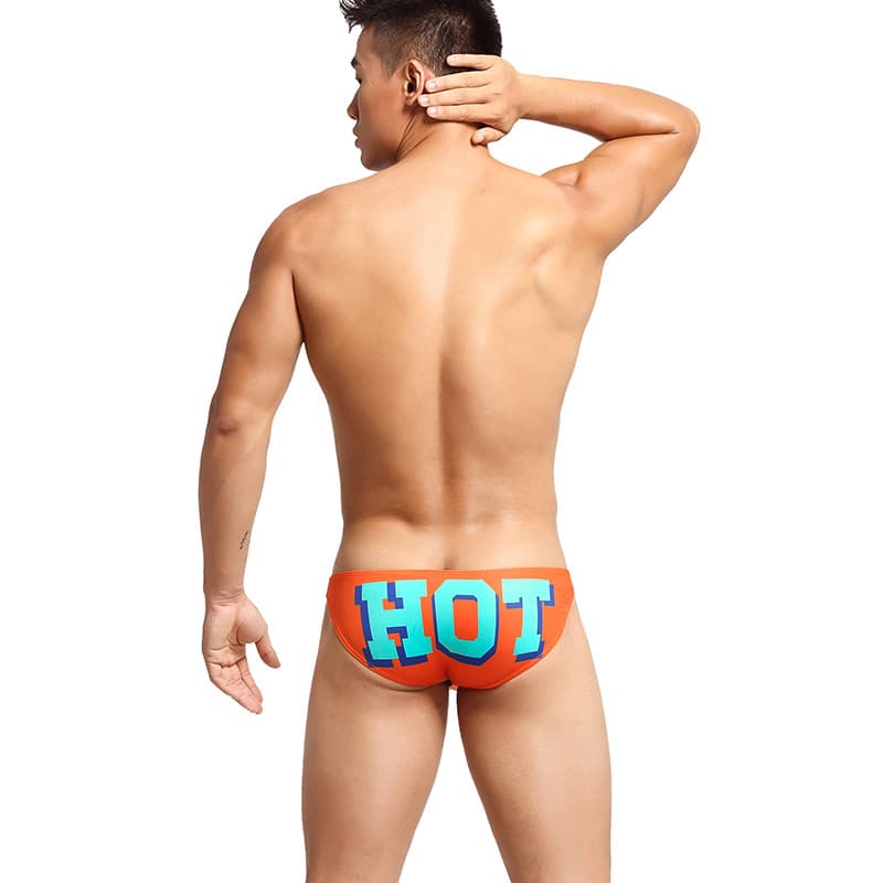 Cuecas masculinas SEOBEAN na moda masculina cintura baixa impressão fina confortável roupa interior carta quente juventu