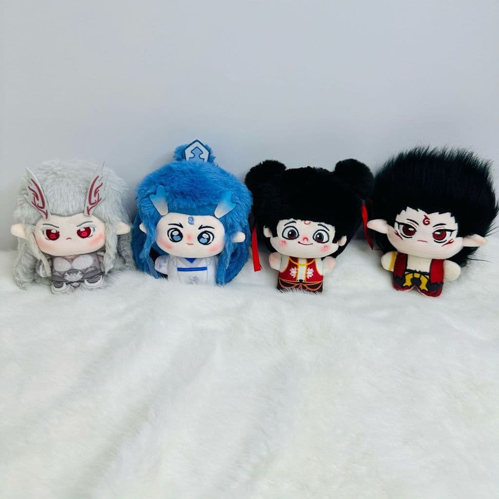 [Estoque pronto] Nezha Ao Bing Boneca de algodão atributo 12 cm Cabeça grande Impressão Corpo Aoguang Magic Boy Anime Me
