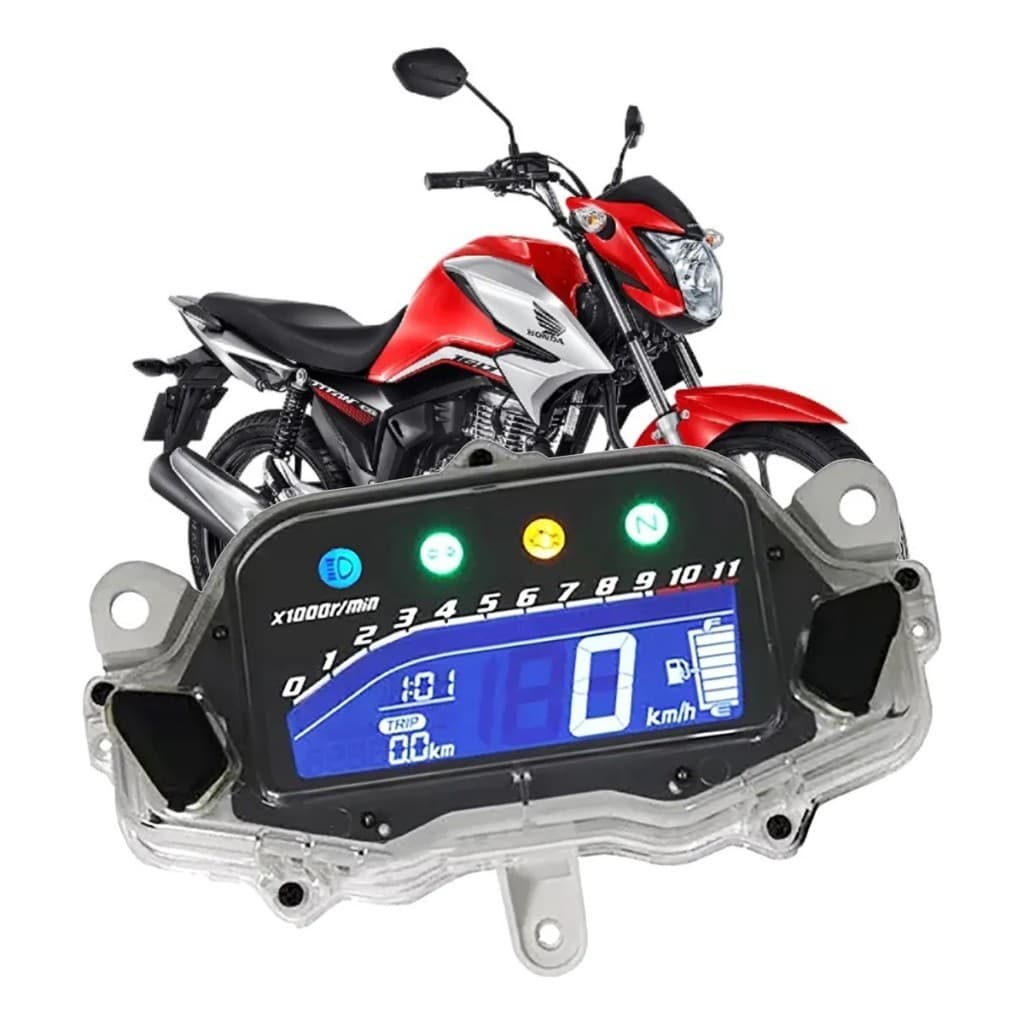 Painel digital de motocicleta para Honda Titan 160 Ex 2016 a 2023 Cg 160 Fan/Charge 160 Velocímetro