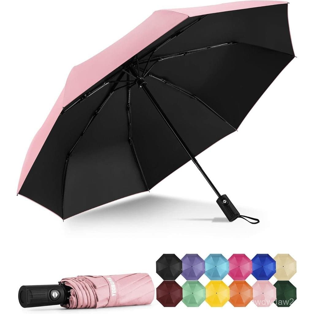 Guarda-chuva de Viagem à Prova de Vento Yoobure - Guarda-chuvas Automáticos para Chuva, Guarda-chuva Dobrável Compacto c