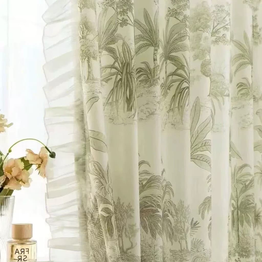 2025 americano Retro estilo Pastoral selva planta verde mansão sala de estar varanda Bay janela quarto divisória impervi