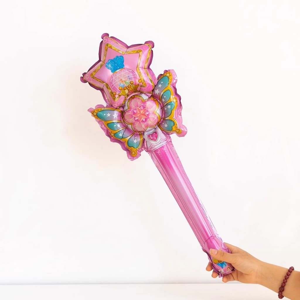 Anjo fada borboleta asas segurando vara balão menina crianças foto volta decoração balão