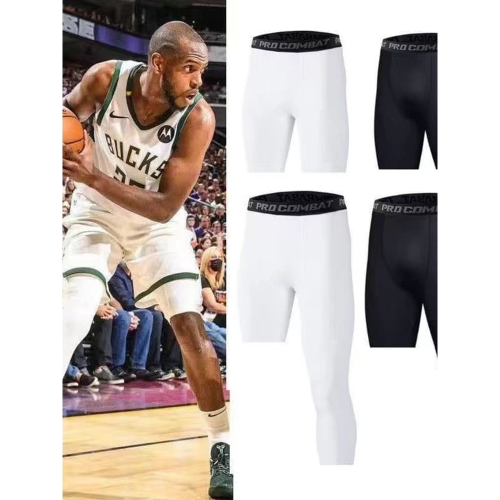Basquete recortado leggings magro de secagem rápida respirável calças esportivas cortadas leggings treinamento masculino