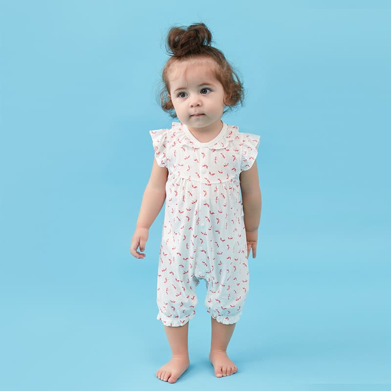 Bebê menina macacão verão de manga curta estilo fino 0-1 anos de idade roupas de bebê roupas de verão da criança moda ma