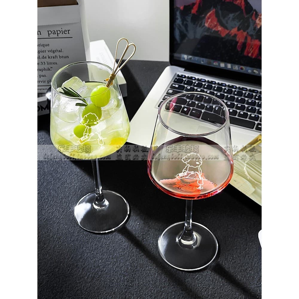 Cálice de leite para cachorro, copo de vinho tinto estilo coreano, estilo ins, vinho de frutas, copo de vinho espumante,