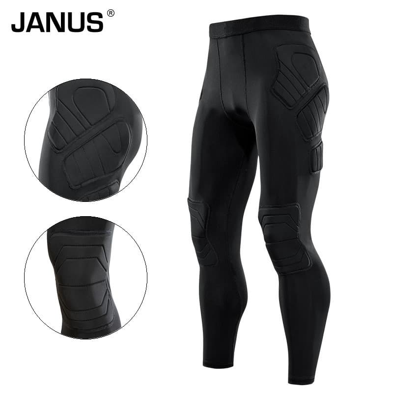 Camisa de futebol calças masculinas outono inverno esportes goleiro roupas calças de goleiro engrossado esponja Anti-col
