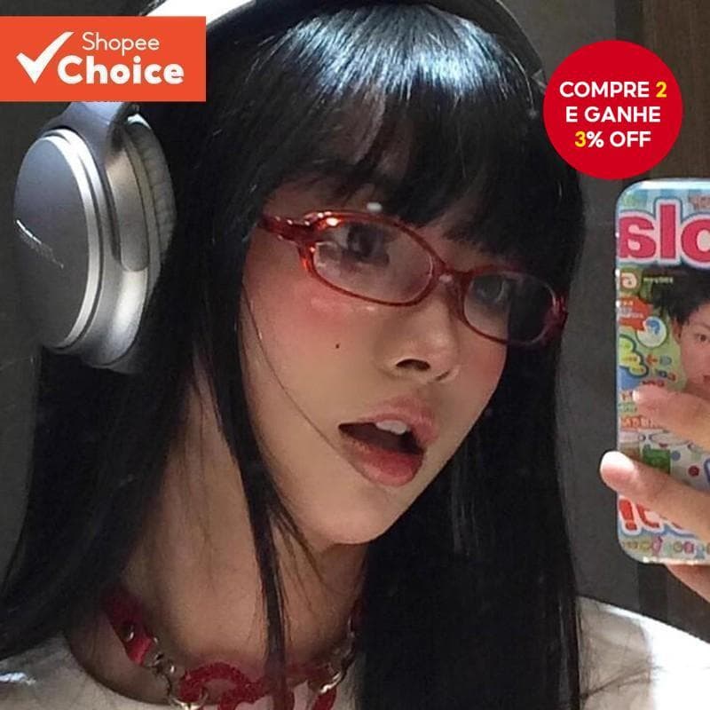 Óculos De Sol Y2K Vintage Estreito Retângulo Vermelho Lente Transparente Para Mulheres Meninas Ao Ar Livre