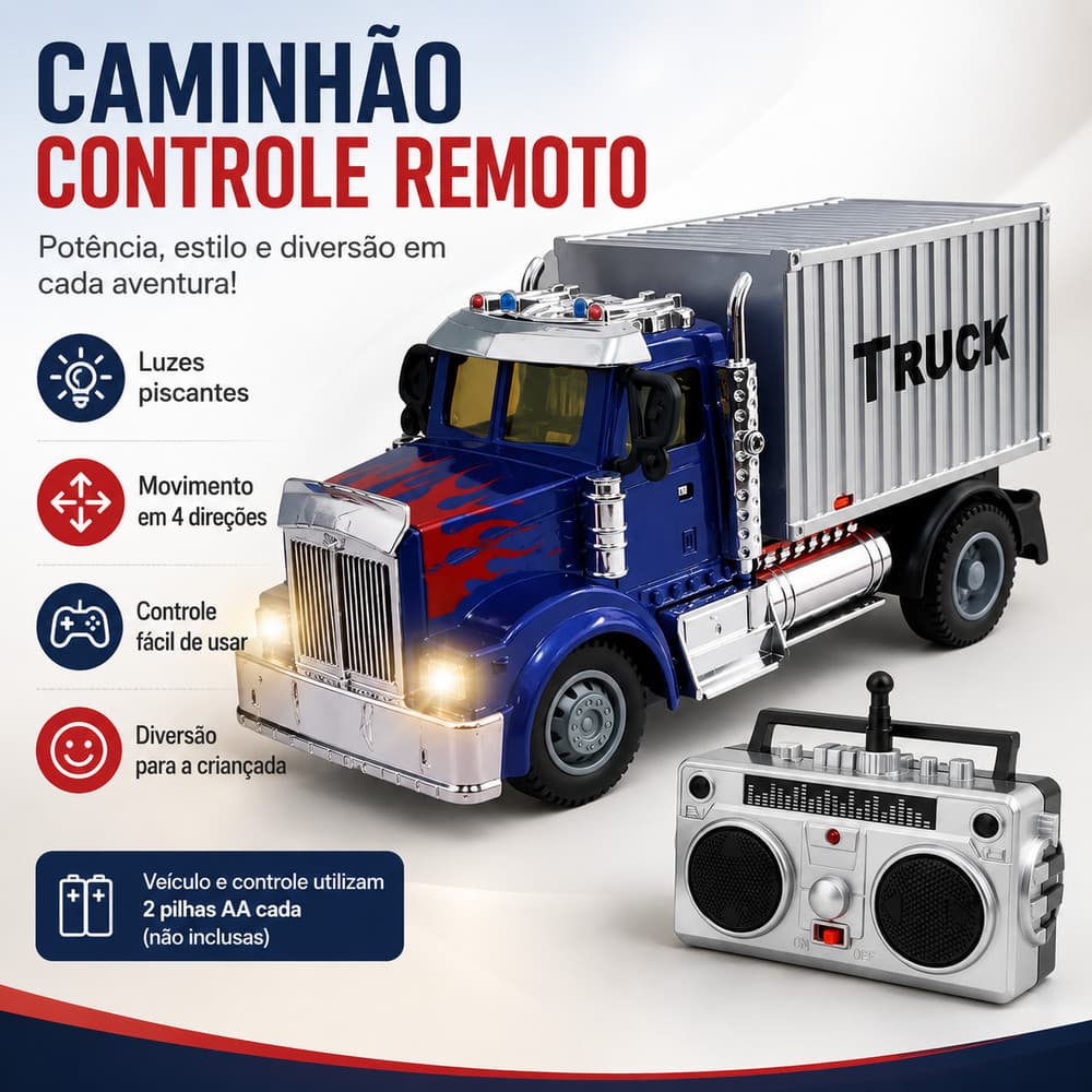 Caminhao Infantil Com Controle Remoto Super Prime Truck