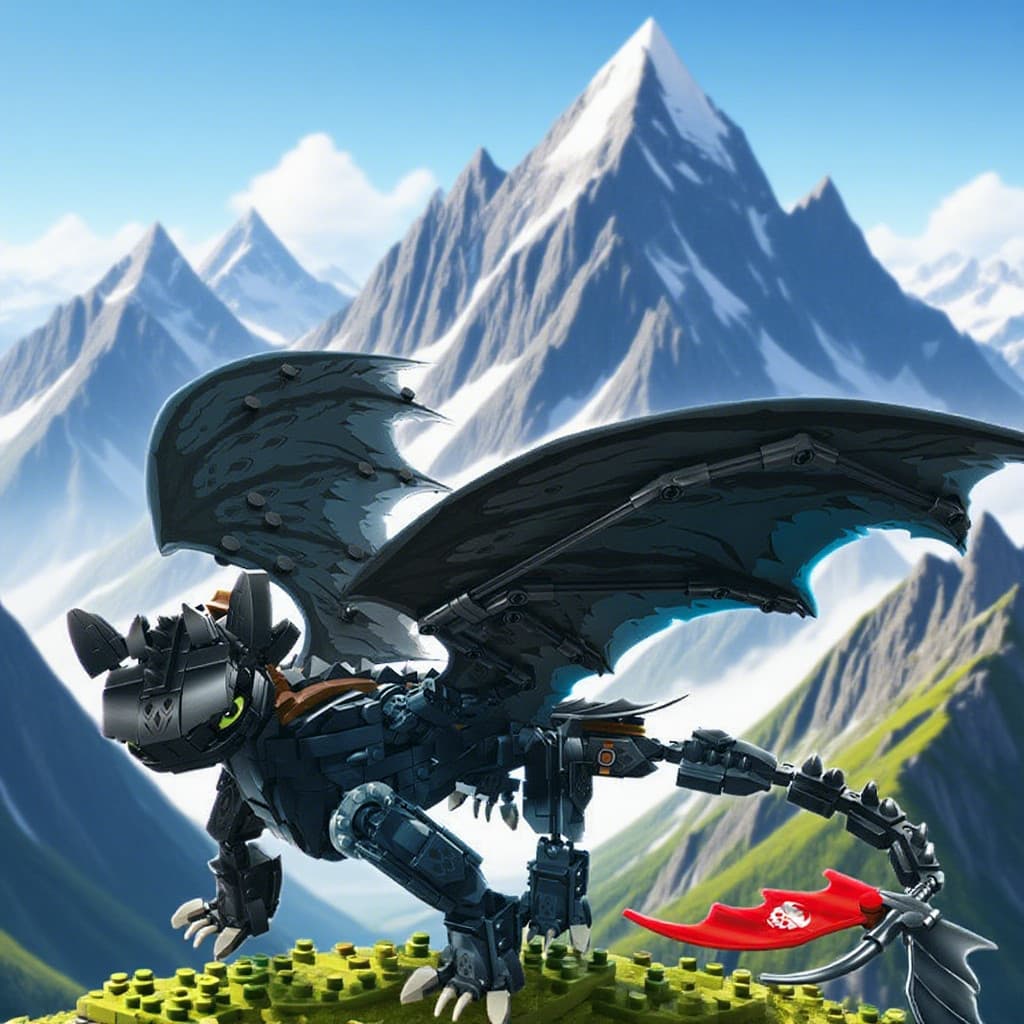 Como treinar seu dragão noite dinossauro modelo crianças montar brinquedos educativos