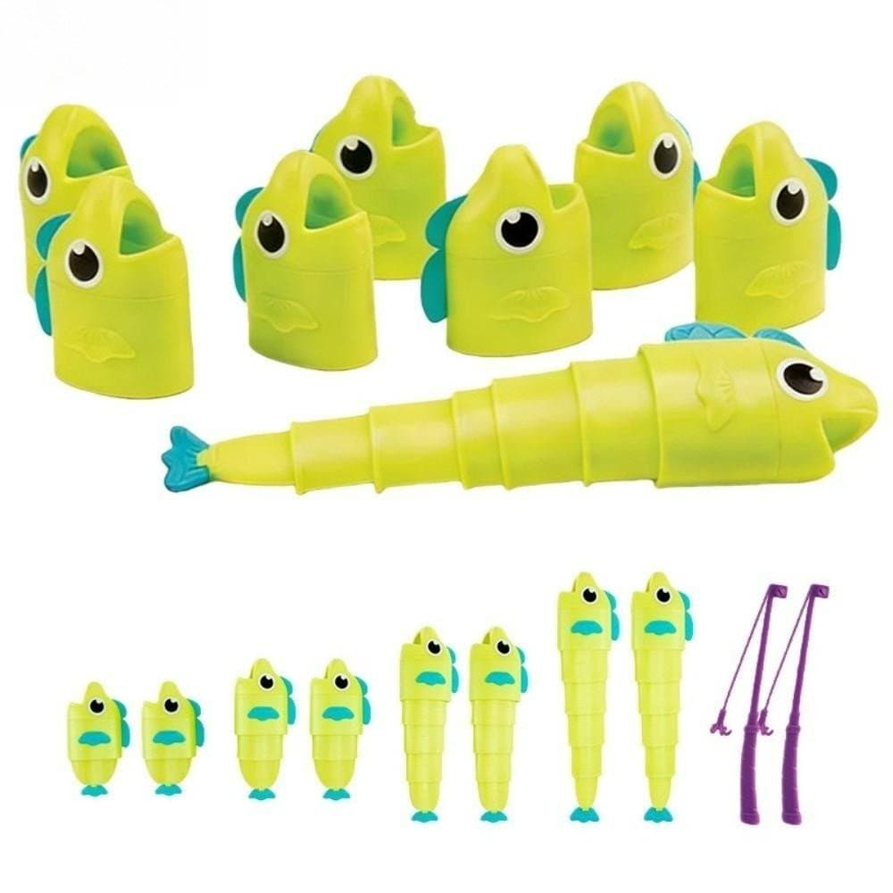 Conjunto de Jogo de Pesca Educacional Perfumado, Brinquedo Interativo Retrátil de Peixe para Brincadeiras entre Pais e F
