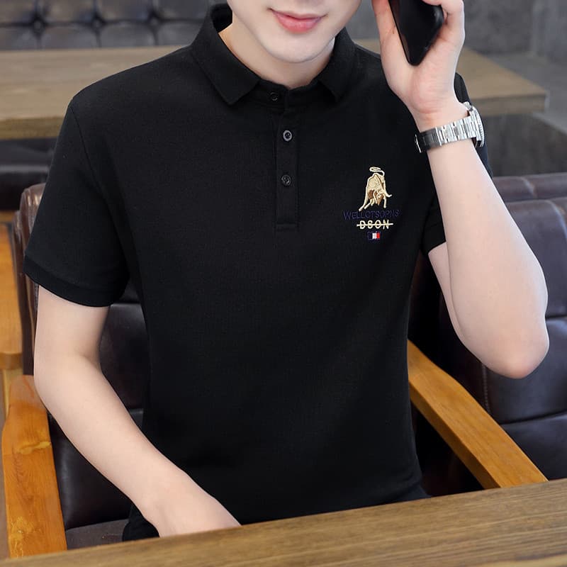 Camisa Polo verão 2024 novo estilo lapela manga curta negócios masculino Casual estável de alta qualidade Street Wear ca
