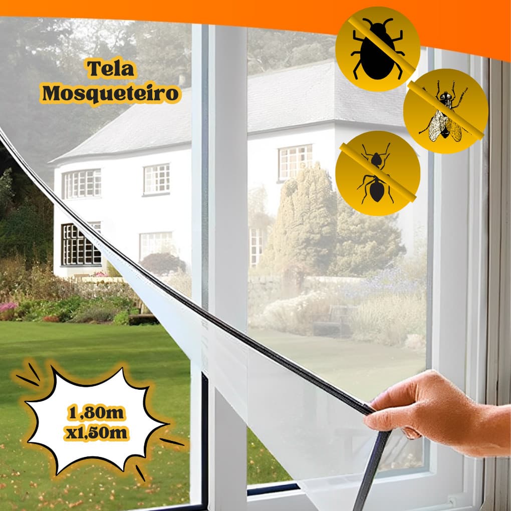 1/2/3/4 UNIDADES Tela Mosquiteiro 1 ,80mx1,50m Anti-inseto Mosquito Janela Com Autocolante