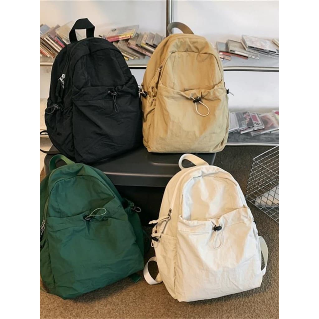 Em azul 24 verão novo estilo estilo japonês literário estudante universitário mochila de náilon feminino à prova dwaterp