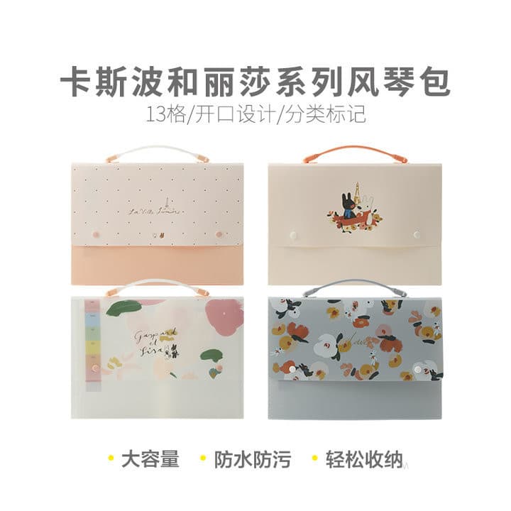 Chenguang Caspolissa Huayang Paris Series Bolsa de órgão com 13 compartimentos Bolsa de compartimento Super fofa Núcleo
