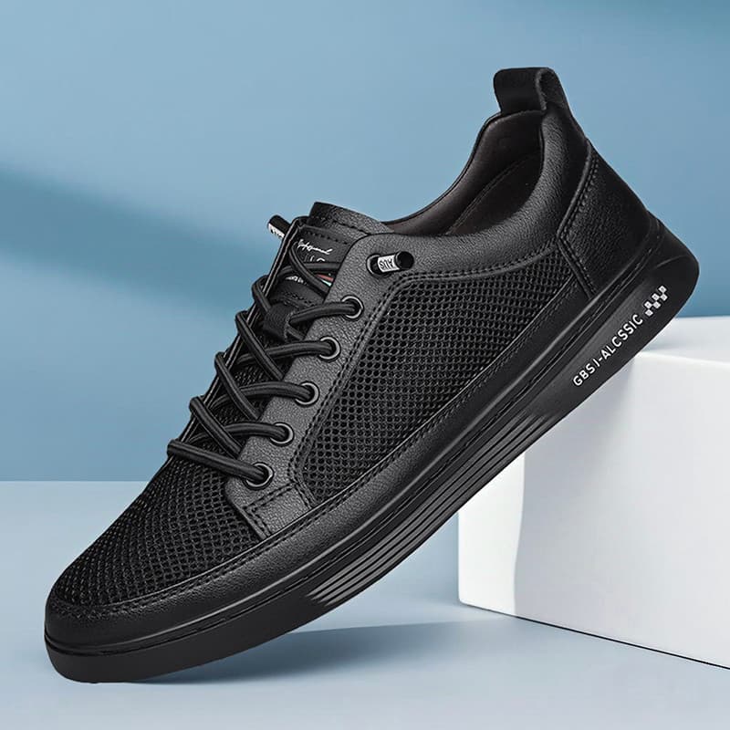 Homens verão sapatos de malha fina verão malha respirável sapatos masculinos deslizamento em malha oca esportes tênis ca