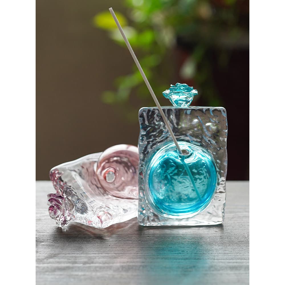 Vaso de vidro de cristal sintético Mini pequeno vaso bancada arranjo flor doméstico vaso aromaterapia escritório artesan