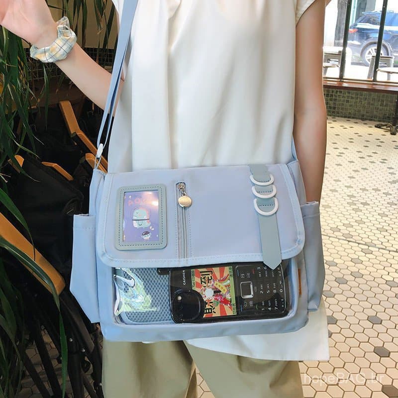 Ita Bag Messenger Bag Tutorial Bag de alto valor Japonês Coreano Pequeno Fresco Transparente Bolsa Escolar Feminina Alun