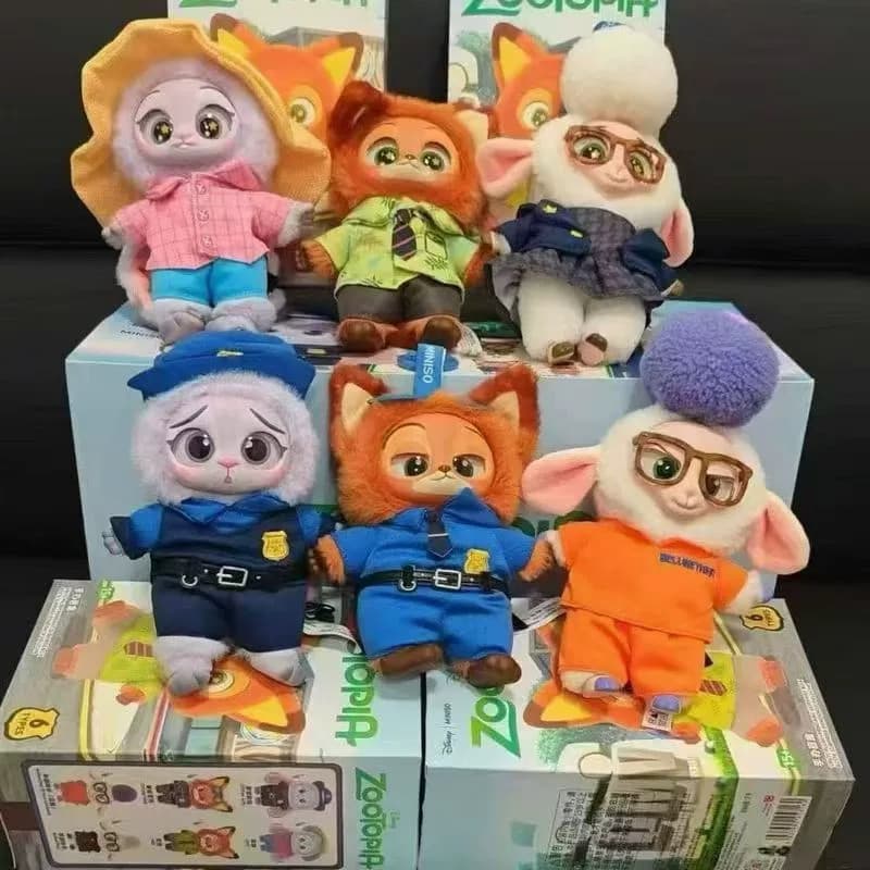 Chaveiro MINI~ Zootopia Série Disney Bonecos Fofos E Colecionáveis De Judy Hopps Nick Wilde Caixa Aleatória