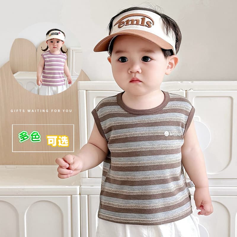 Masculino feminino roupas de bebê verão exterior Wear estilo ocidental colete crianças bebê de manga curta fino topo cri