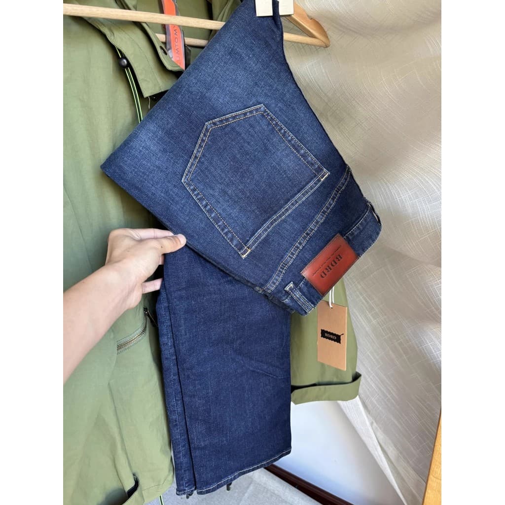Tag 1200 + U Series Estilo Simples Básico All-Match Masculino Elástico Casual Calça Jeans Pequena Reta