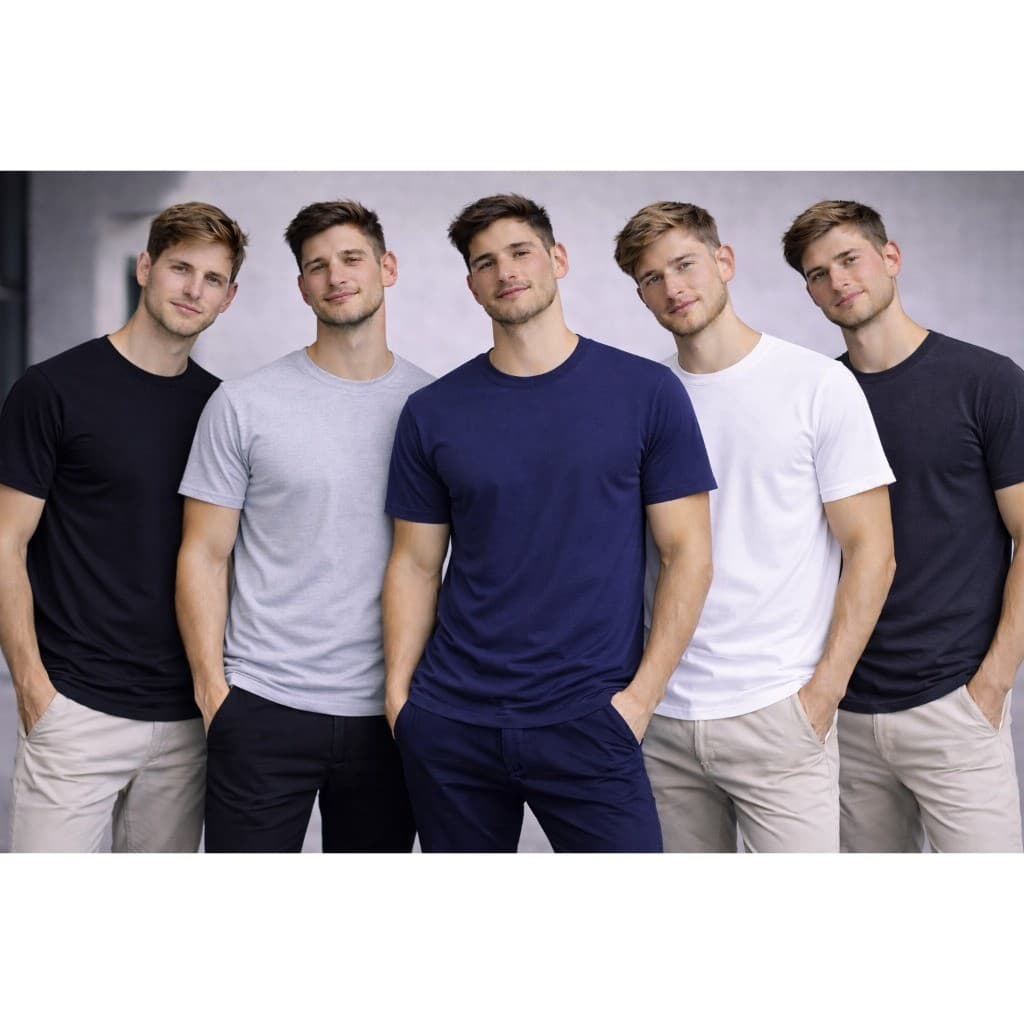 Kit 5 Camisetas Masculinas 100% Algodão – Qualidade Premium e Durabilidade