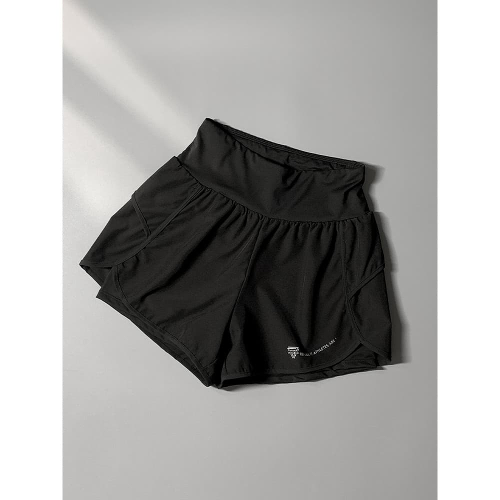 Shorts esportivos femininos verão falso de duas peças Anti-exposição calças de Yoga profissional correndo de secagem ráp