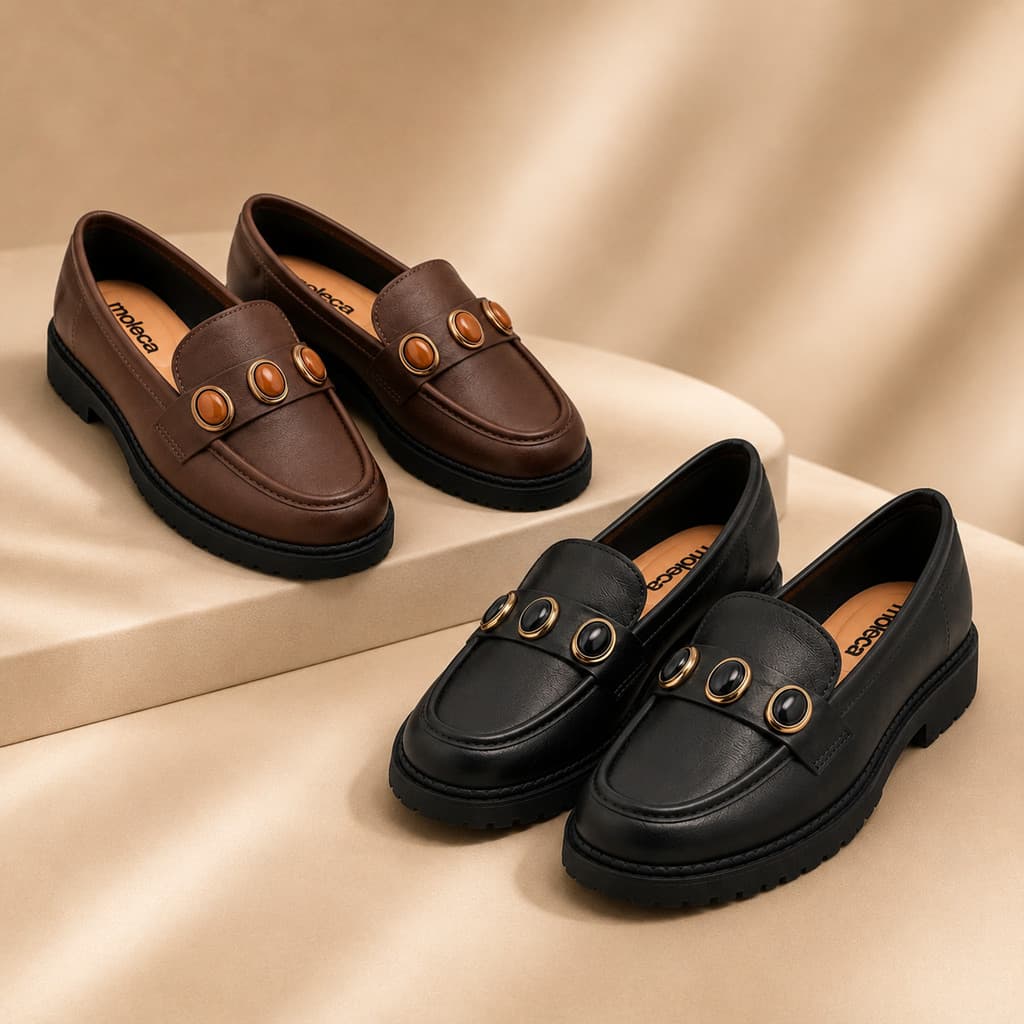 Mocassim Moleca Sapato Feminino Original Casual Confortável