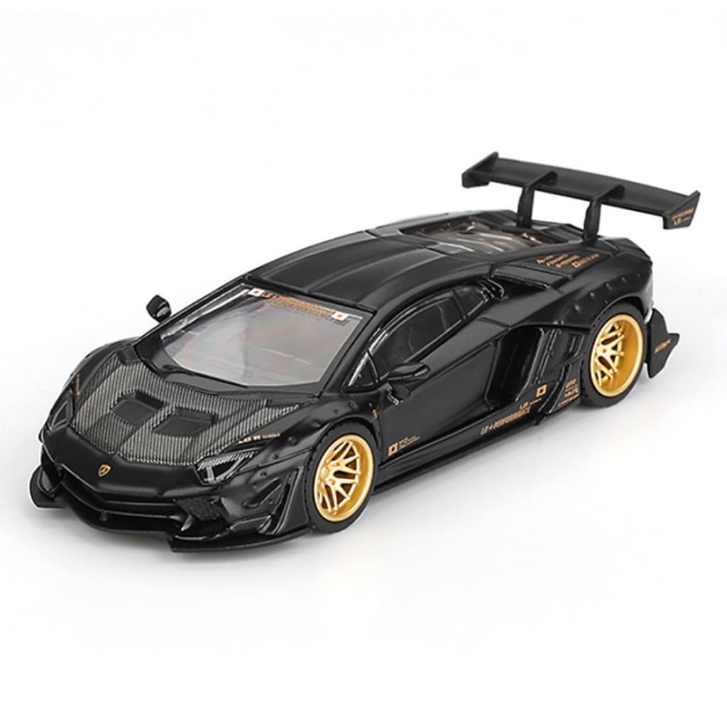 Mini GT Mgt01087-L 1087 1/64 LB Funciona Lamborghini Aventador Edição Limitada Preto Fosco LHD Diecast Scale Model Car