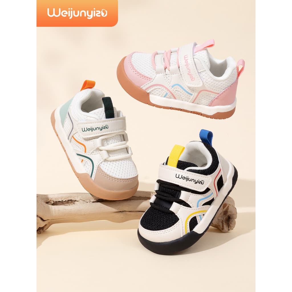 Weijunyi pé bebê criança sapatos menino sapatos de bebê primavera outono sola macia respirável sapatos de bebê funcionai