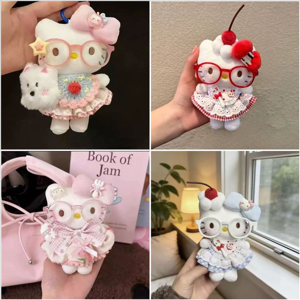 Bonito gatinho boneca de pelúcia pingente mochila pingente chaveiro pingente feminino presente aniversário garra máquina