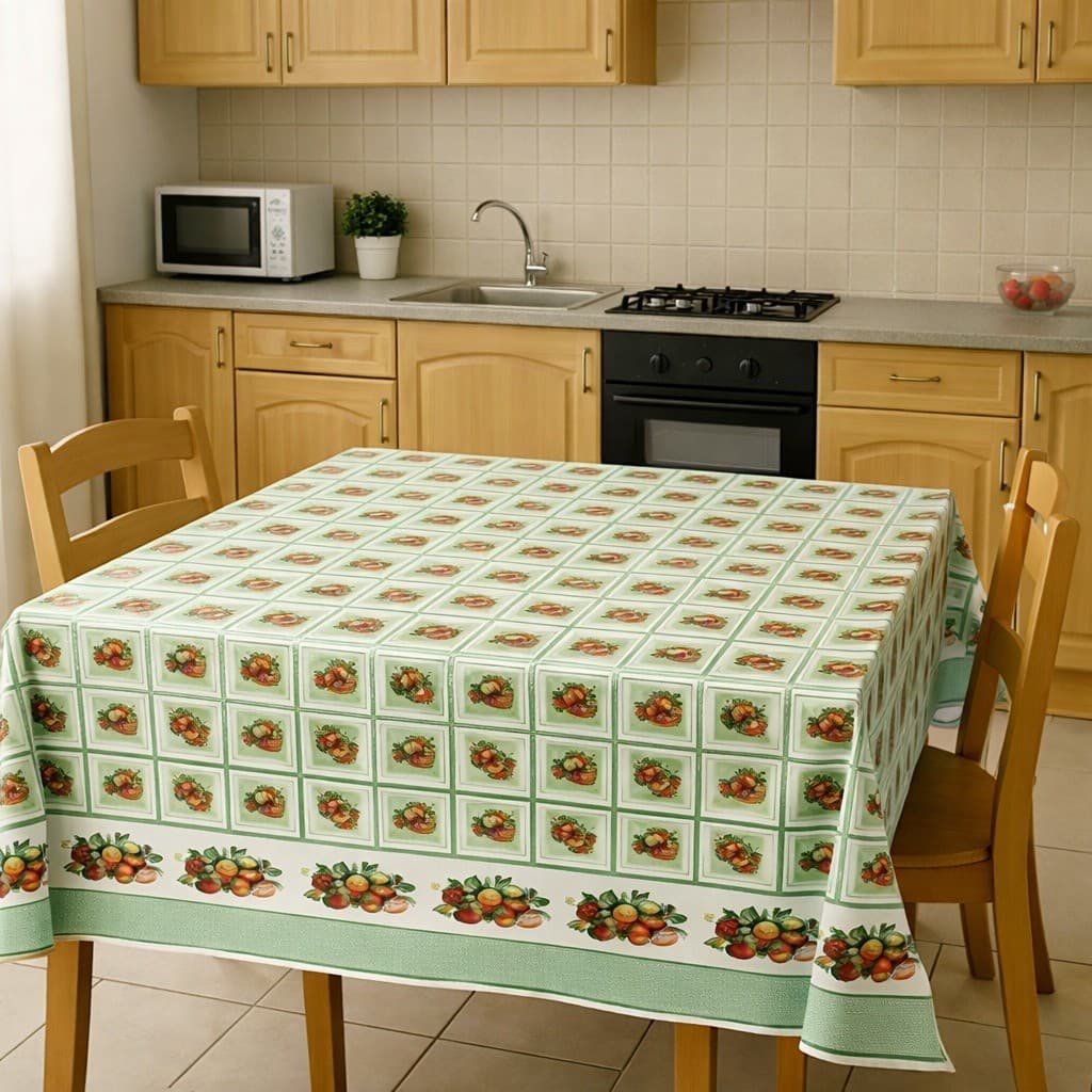 Toalha De Mesa PVC Térmica Impermeável 4 6 8 Lugares Fácil Limpeza