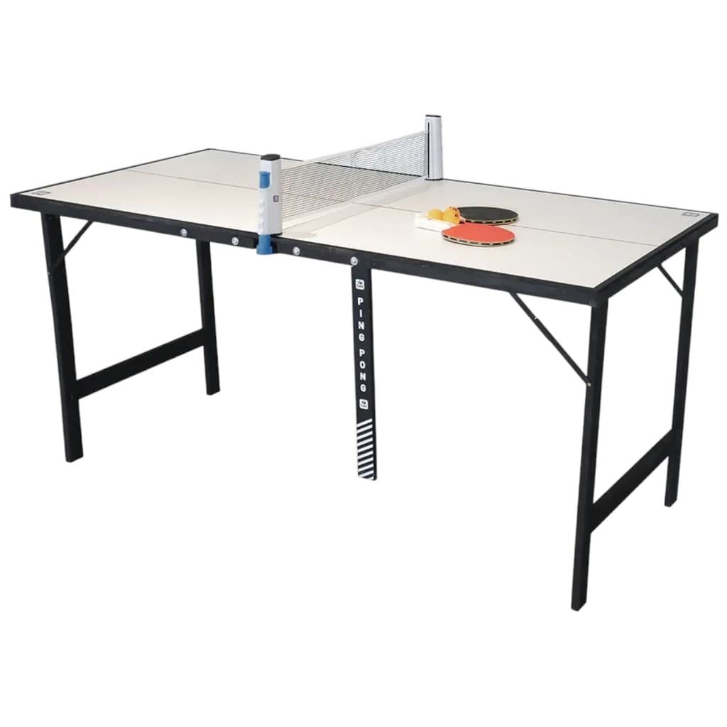 Mini Mesa De Ping-pong Portátil Com Kit 1 Rede Retrátil + 2 Raquetes + 3 Bolinhas Bel