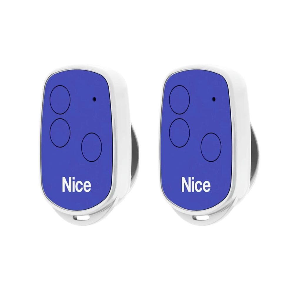 2 Controle Remoto para Portão Nice Open Tech Código Aberto Azul