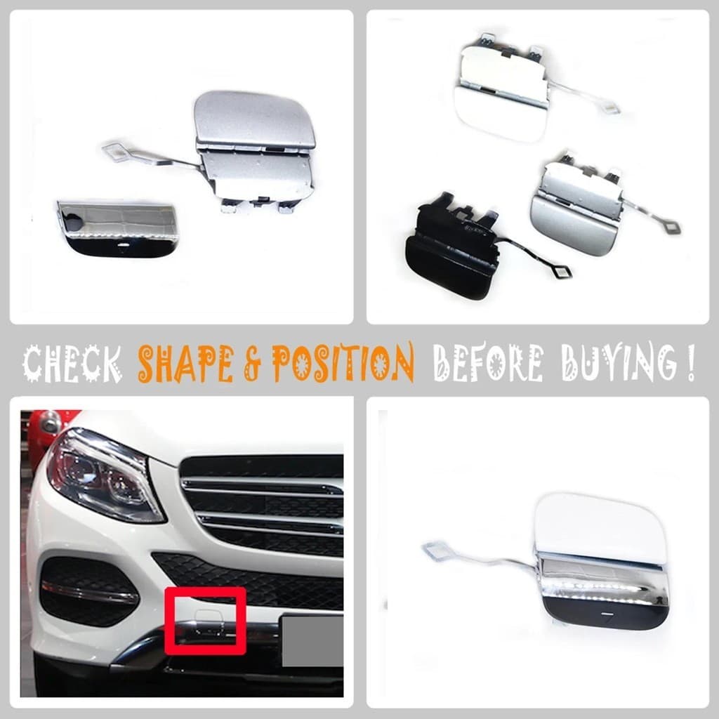 Para 16-19 Mercedes ML GLE W166 X166 Facelift SUV 250 320 350 400 450 500 550 Capa De Reboque Dianteiro