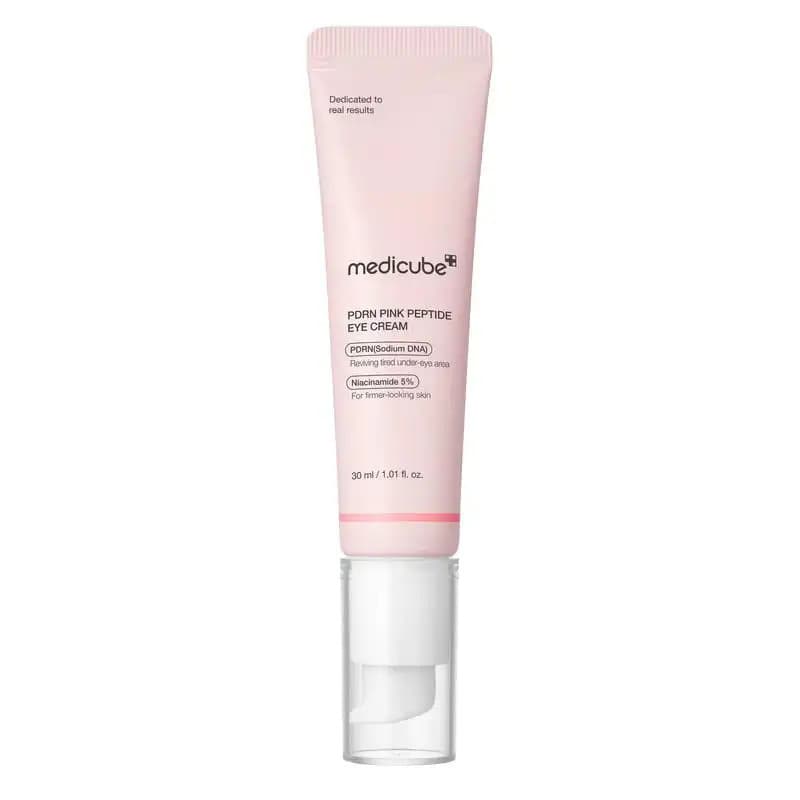 [medicube] Sérum para Olhos com Peptídeo Rosa PDRN |   99% de PDRN de DNA de Salmão, 99% de Retinol Puro, 5% de Niacinam