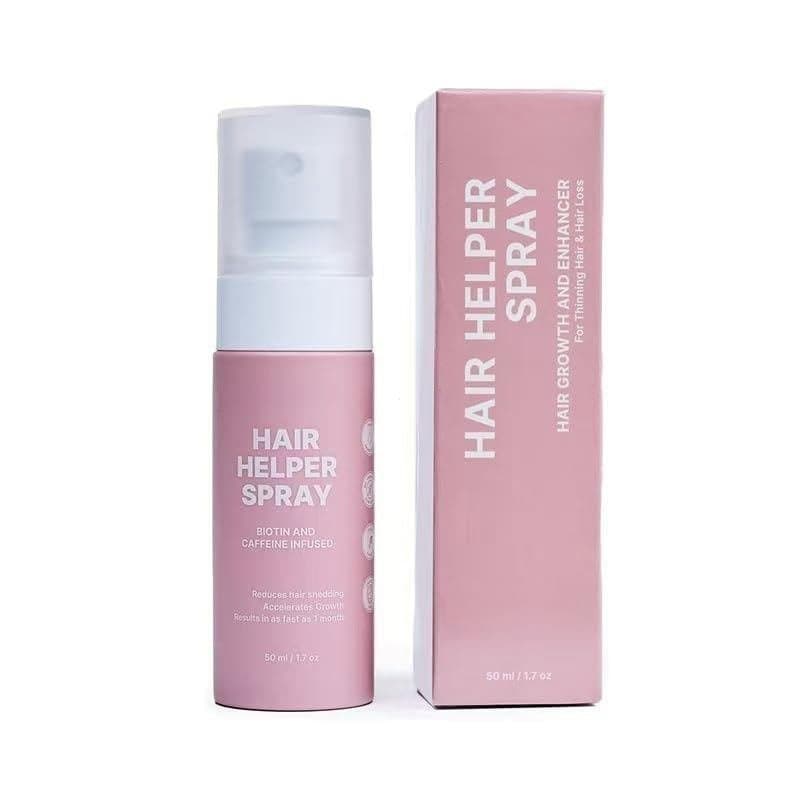 Spray Hair Helper com – Spray Anti-Queda para Crescimento Capilar, Fortalece as Raízes, Reduz a Queda, Promove Cabelos M