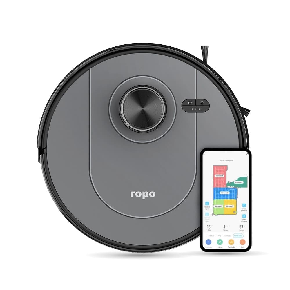 Robô Aspirador Ropo Sense  Mapeamento 3D  Compatível com Alexa e Google Home